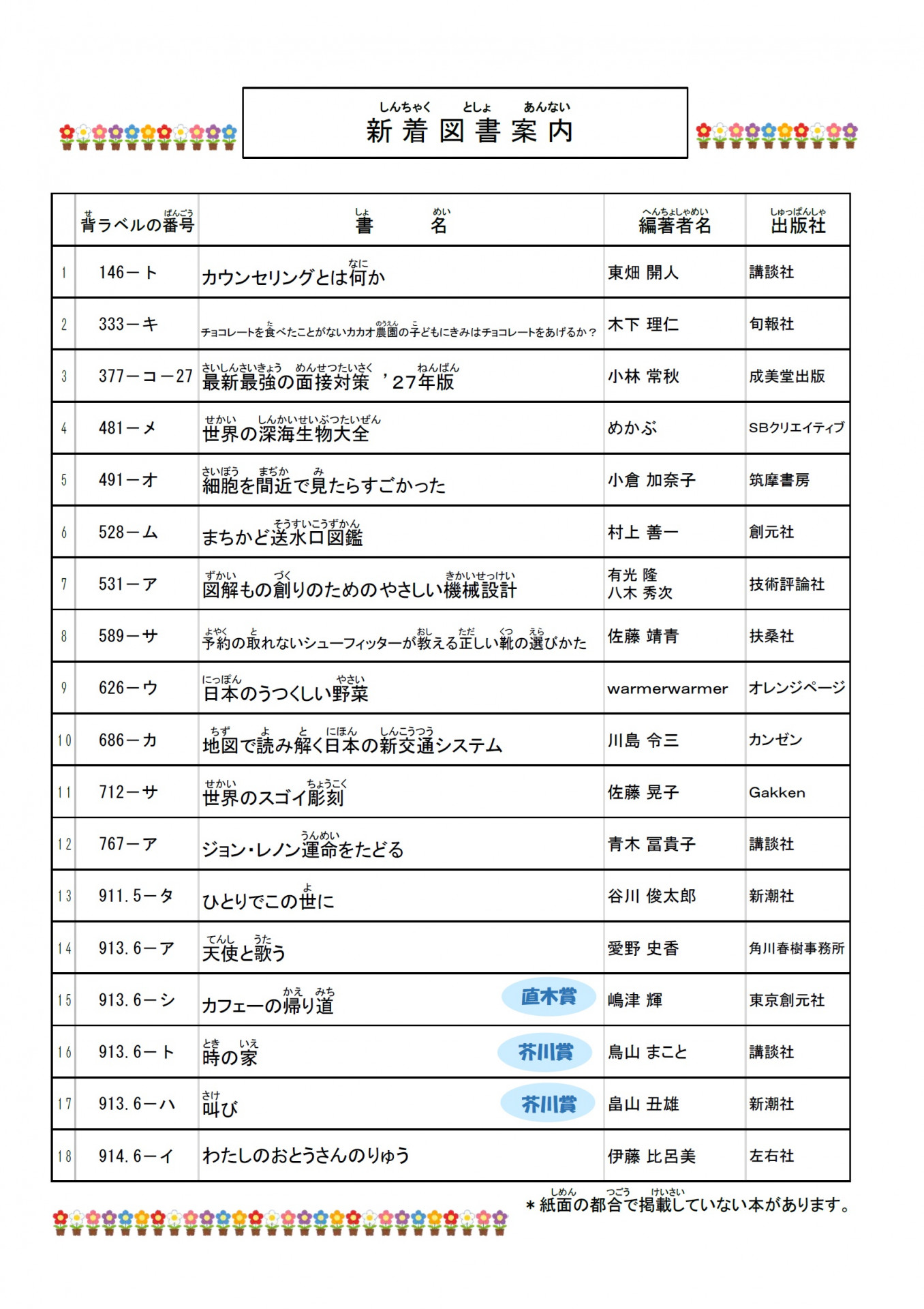 図書だより「本だな」2026年5月号　画像2
